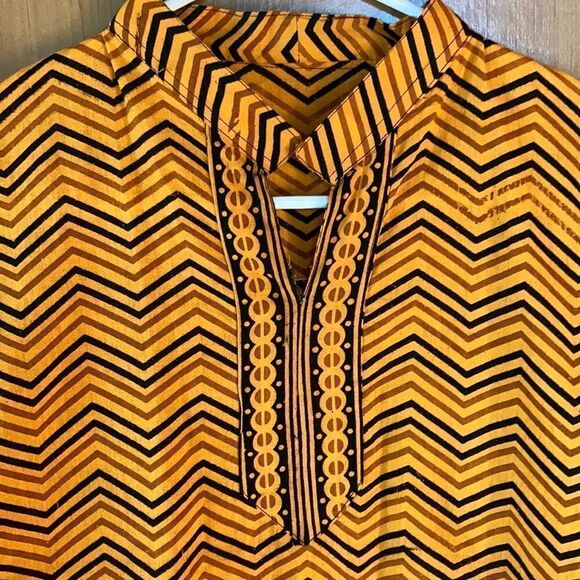 ZigZag Print ¾ Sleeve Tunic - Picture 3 of 4